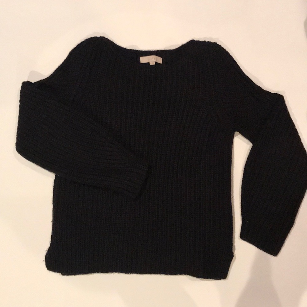 Loft Black Sweater Sz L